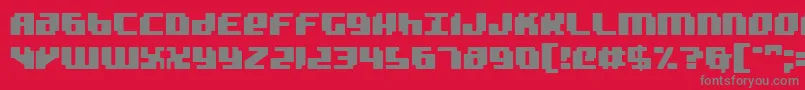 Bad Robot-Schriftart – Graue Schriften auf rotem Hintergrund