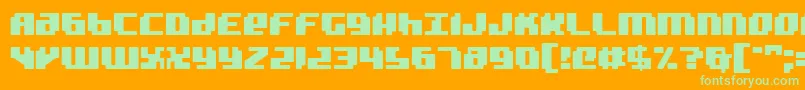 Bad Robot Font – Green Fonts on Orange Background