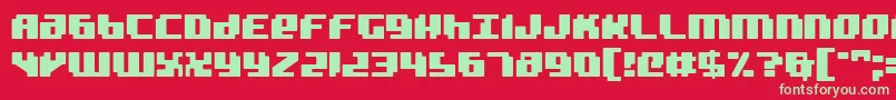 Fonte Bad Robot – fontes verdes em um fundo vermelho
