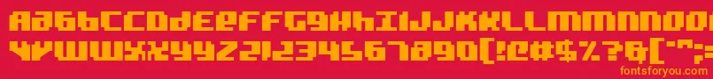 Bad Robot Font – Orange Fonts on Red Background