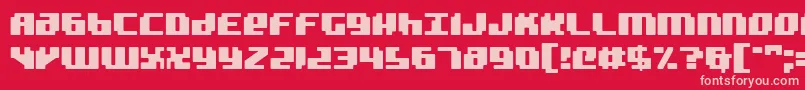 fuente Bad Robot – Fuentes Rosadas Sobre Fondo Rojo