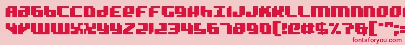 Bad Robot Font – Red Fonts on Pink Background