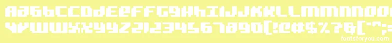 Bad Robot Font – White Fonts on Yellow Background