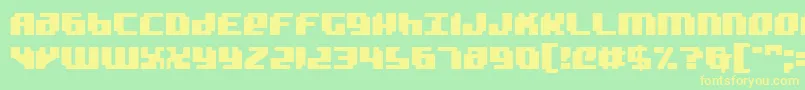 Bad Robot Font – Yellow Fonts on Green Background