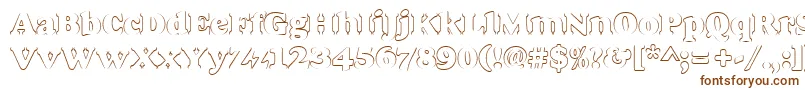 Goudyheaoutp-fontti – ruskeat fontit valkoisella taustalla