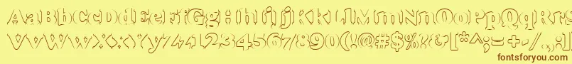 Goudyheaoutp Font – Brown Fonts on Yellow Background