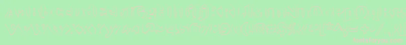 Goudyheaoutp-fontti – vaaleanpunaiset fontit vihreällä taustalla