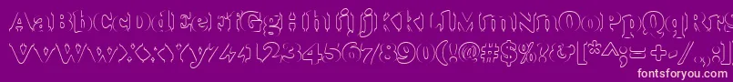 Goudyheaoutp-fontti – vaaleanpunaiset fontit violetilla taustalla