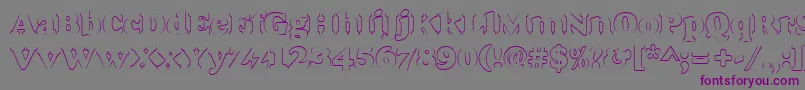 Goudyheaoutp-fontti – violetit fontit harmaalla taustalla