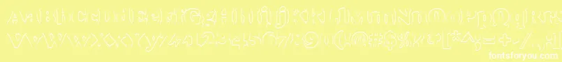 Goudyheaoutp Font – White Fonts on Yellow Background