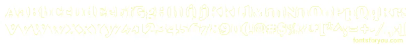 Goudyheaoutp-Schriftart – Gelbe Schriften