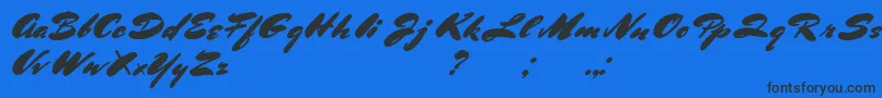 BluelminRonald Font – Black Fonts on Blue Background