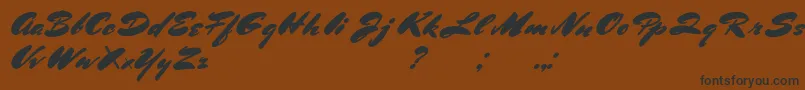 BluelminRonald Font – Black Fonts on Brown Background
