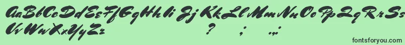 BluelminRonald Font – Black Fonts on Green Background