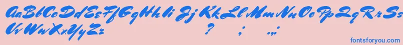 BluelminRonald Font – Blue Fonts on Pink Background