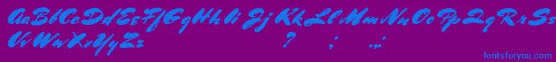BluelminRonald Font – Blue Fonts on Purple Background