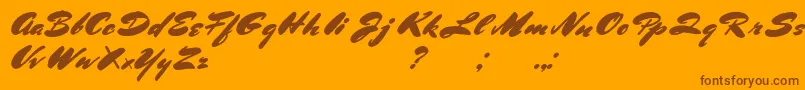 BluelminRonald Font – Brown Fonts on Orange Background