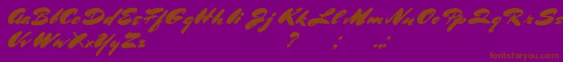 BluelminRonald Font – Brown Fonts on Purple Background