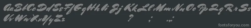 BluelminRonald Font – Gray Fonts on Black Background