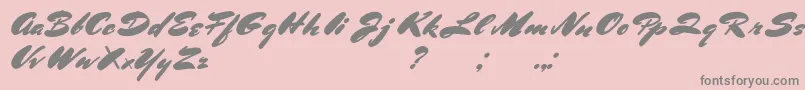 フォントBluelminRonald – ピンクの背景に灰色の文字