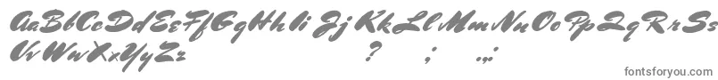 フォントBluelminRonald – 白い背景に灰色の文字