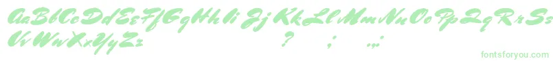 Шрифт BluelminRonald – зелёные шрифты на белом фоне