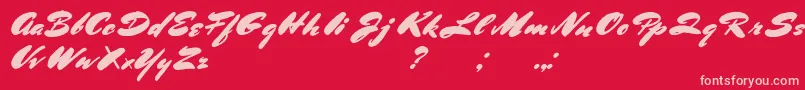 BluelminRonald Font – Pink Fonts on Red Background