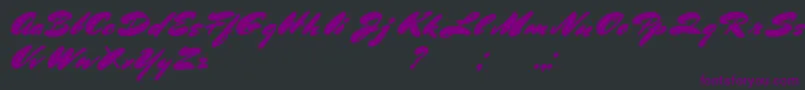BluelminRonald-fontti – violetit fontit mustalla taustalla