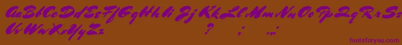 BluelminRonald Font – Purple Fonts on Brown Background