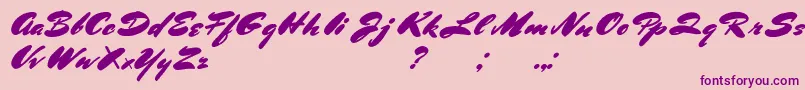 BluelminRonald-fontti – violetit fontit vaaleanpunaisella taustalla
