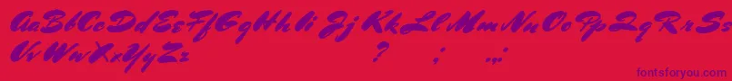 BluelminRonald Font – Purple Fonts on Red Background