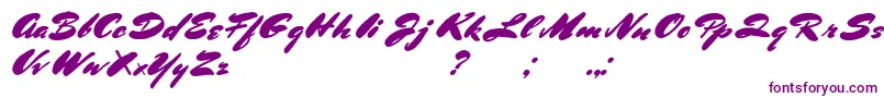 BluelminRonald-Schriftart – Violette Schriften auf weißem Hintergrund