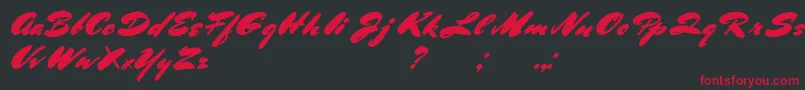 BluelminRonald Font – Red Fonts on Black Background