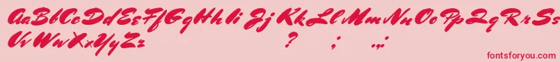 BluelminRonald Font – Red Fonts on Pink Background