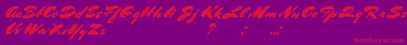 Шрифт BluelminRonald – красные шрифты на фиолетовом фоне