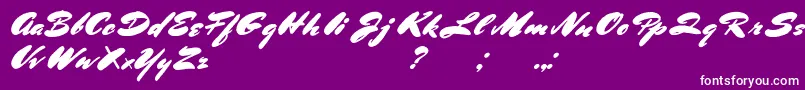 BluelminRonald Font – White Fonts on Purple Background
