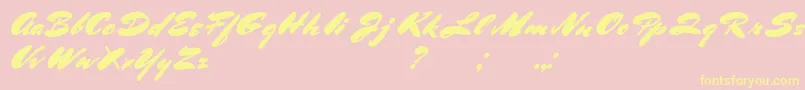 BluelminRonald Font – Yellow Fonts on Pink Background