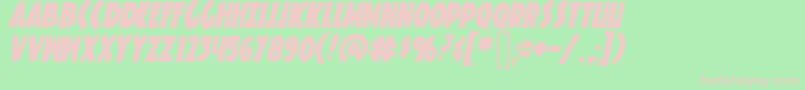 KnuckleSandwichItalic Font – Pink Fonts on Green Background
