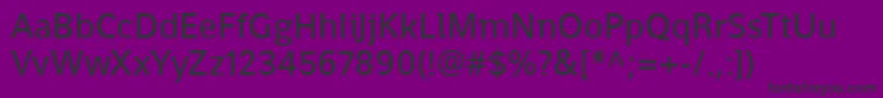 フォントShantiRegular – 紫の背景に黒い文字