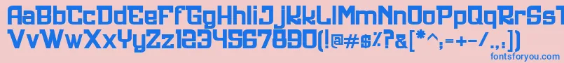 Ultrastyle1312 Font – Blue Fonts on Pink Background