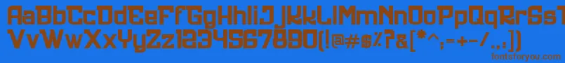 Ultrastyle1312-fontti – ruskeat fontit sinisellä taustalla