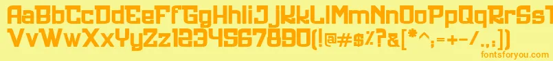 Ultrastyle1312 Font – Orange Fonts on Yellow Background