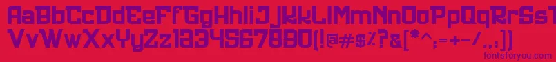 Ultrastyle1312 Font – Purple Fonts on Red Background