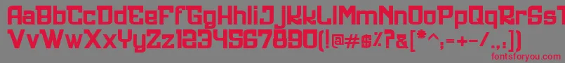 Ultrastyle1312 Font – Red Fonts on Gray Background