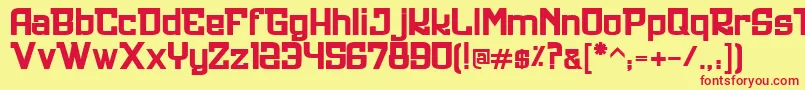 Fonte Ultrastyle1312 – fontes vermelhas em um fundo amarelo