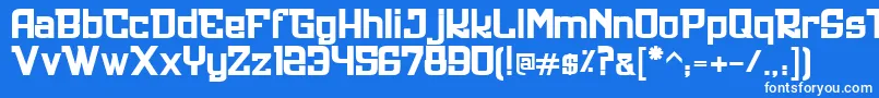 Ultrastyle1312-Schriftart – Weiße Schriften auf blauem Hintergrund