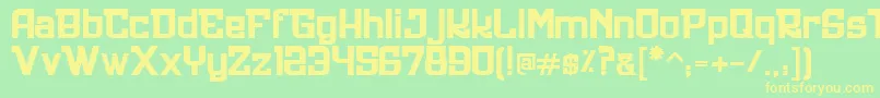 Ultrastyle1312 Font – Yellow Fonts on Green Background