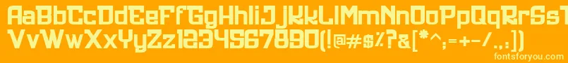 Ultrastyle1312 Font – Yellow Fonts on Orange Background
