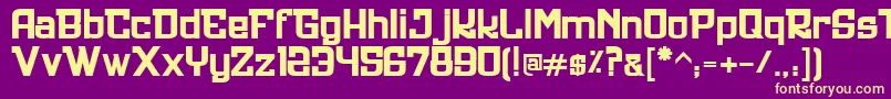 Ultrastyle1312 Font – Yellow Fonts on Purple Background