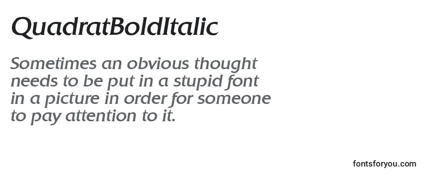 QuadratBoldItalic Font